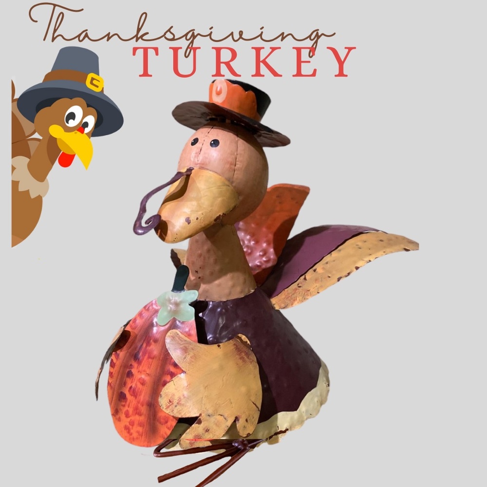 Large Metal Turkey Sculpture.
